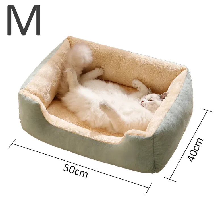Soft Plush Cat Bed Cushion Basket House for Cats