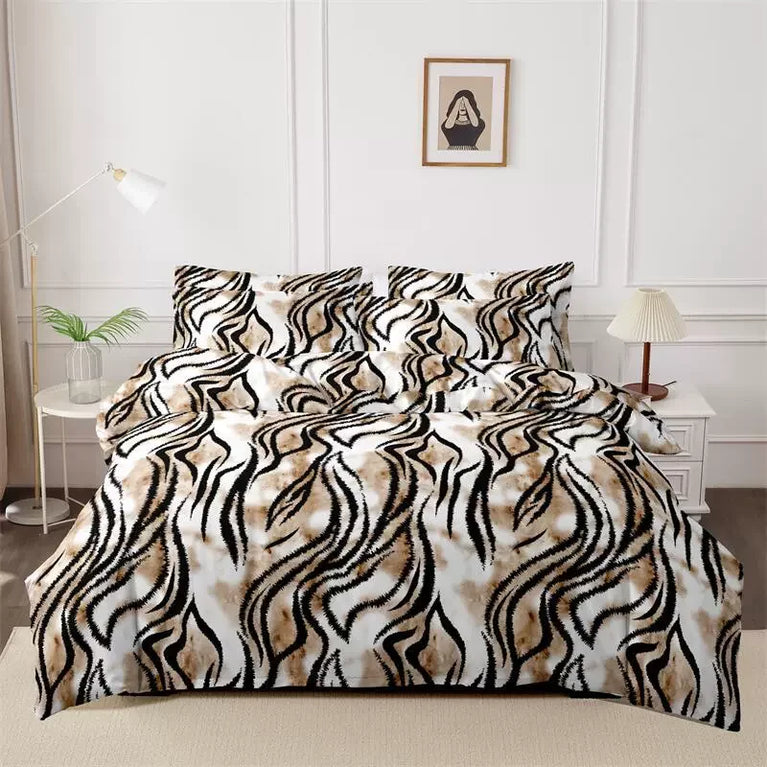 3-Piece Printed Brushed Duvet Cover Set | Soft & Breathable Bedding Collection