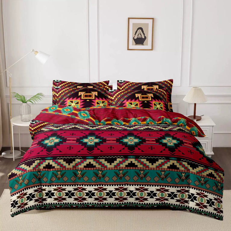 3-Piece Printed Brushed Duvet Cover Set | Soft & Breathable Bedding Collection