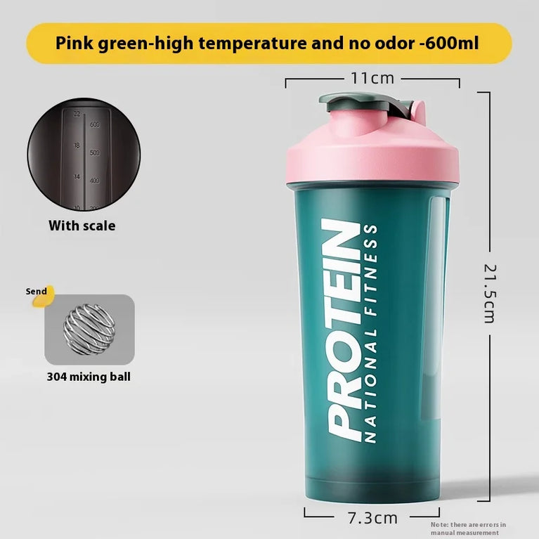 Protein Shaker Fitness Sports Waterbottle Mixing Cup for Gym Use