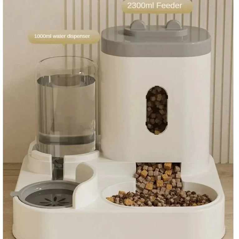 Automatic Cat Dog Feeder Bowl Water Dispenser Large Capacity