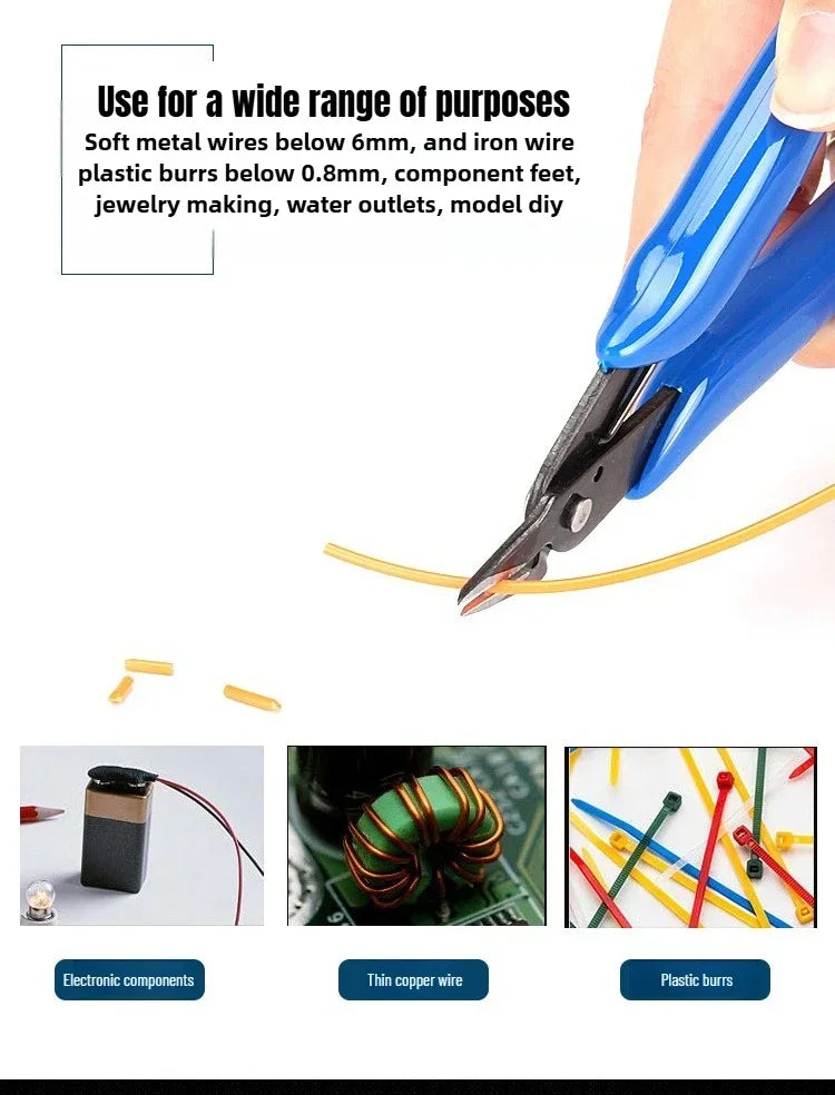 Diagonal Wire Cutters | Precision Electronic Side-Cutting Pliers