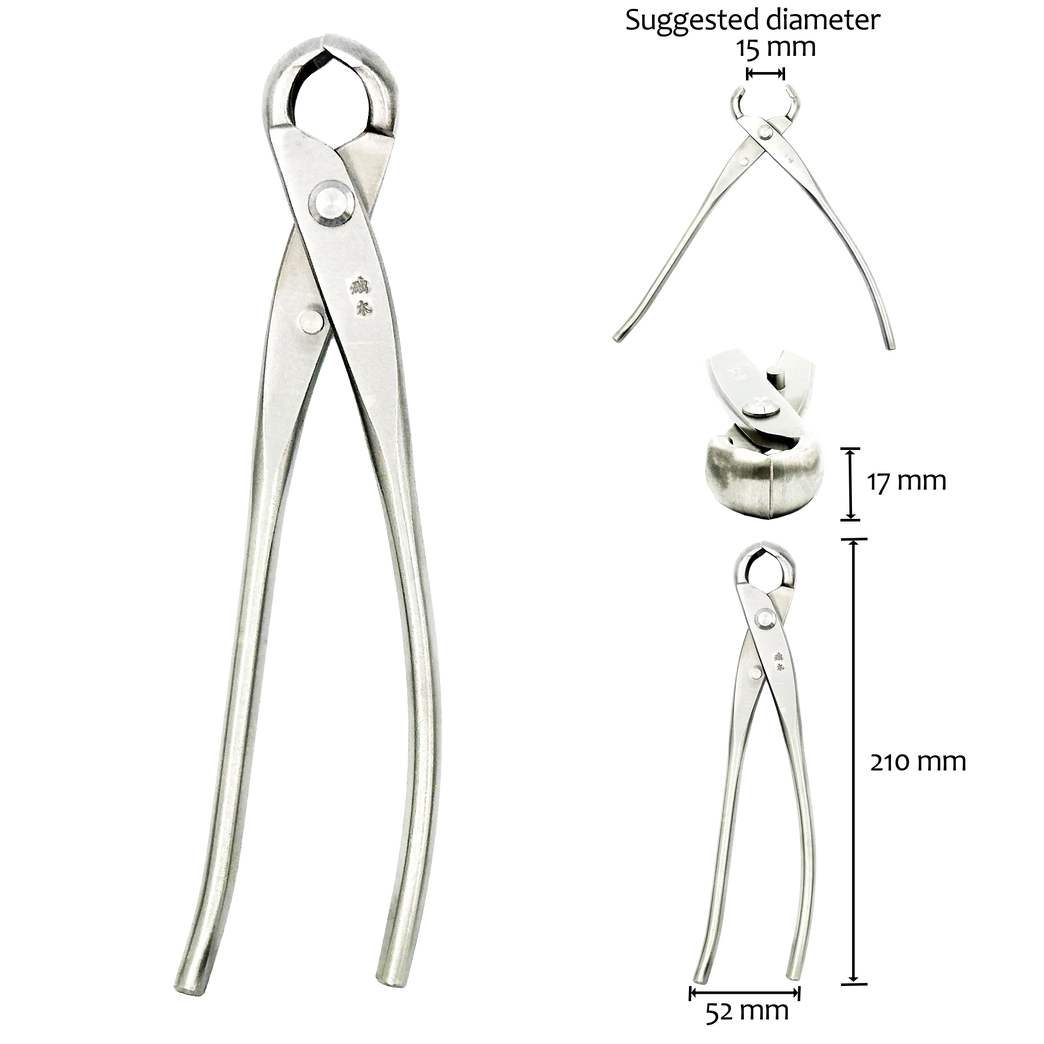 Good Quality Stainless Steel Bonsai Knob Cutter Pruners 210mm