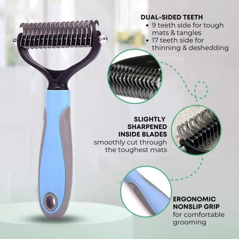 Professional Pet Cat Hair Removal Comb Brush Shedding Trimmer Tool