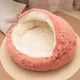 2 in 1 Soft Plush Pet Bed 50CM Round Cat Sleeping Nest Cave BedPs
