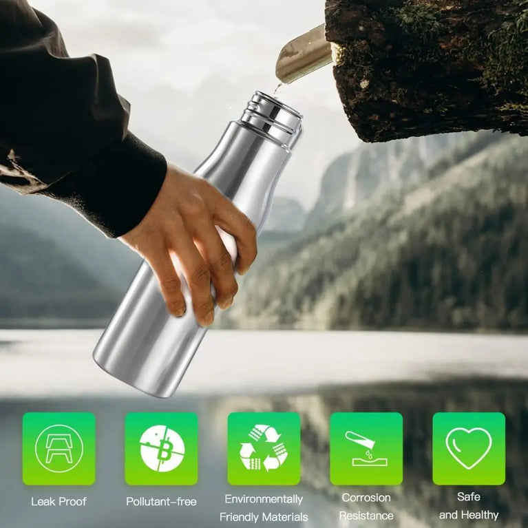 500ML/750ML Stainless Steel Portable Hot Cold Water Bottle