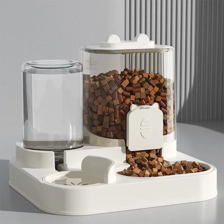 Automatic Cat Dog Feeder Bowl Water Dispenser Large Capacity