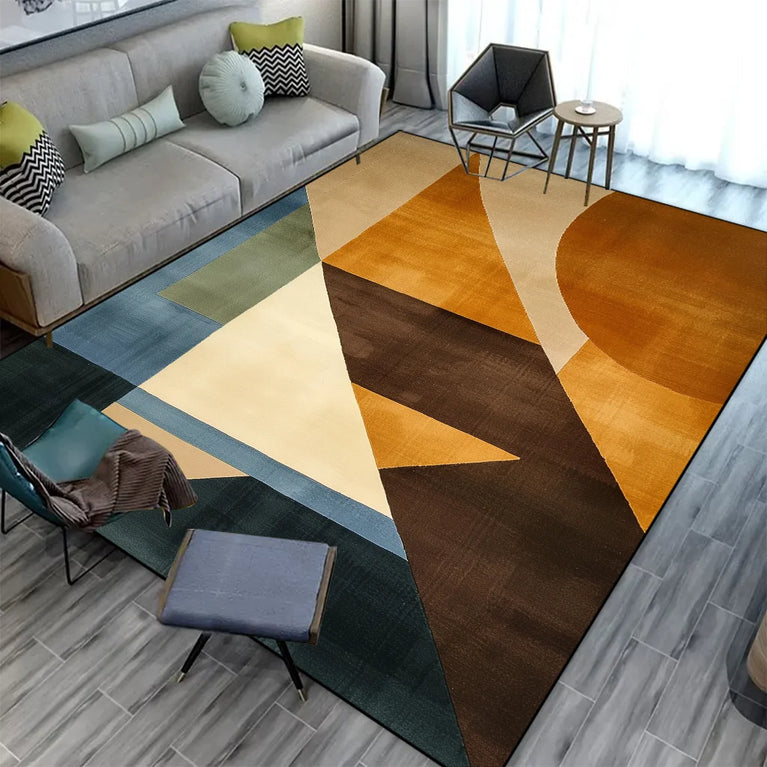 Large Geometric Non-Slip Washable Area Rugs for Modern Living