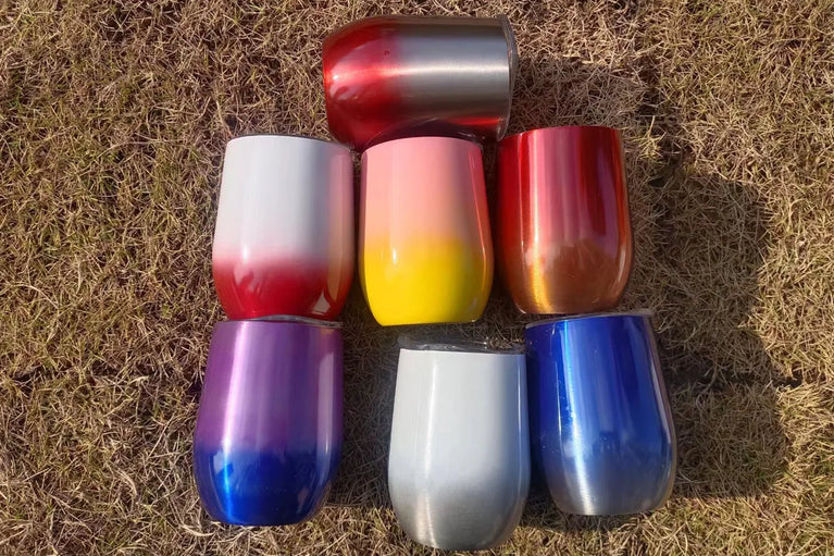 12oz Insulated Wine Tumbler Vacuum Mug with Lid for Coffee & Travel
