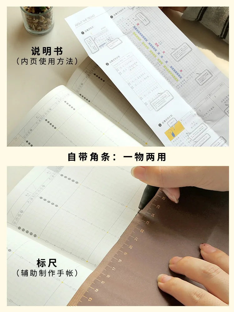 Undated Weekly Planner | 16K Portable Agenda & Time-Management Notebook