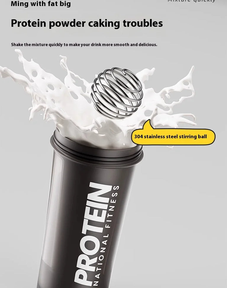 Protein Shaker Fitness Sports Waterbottle Mixing Cup for Gym Use