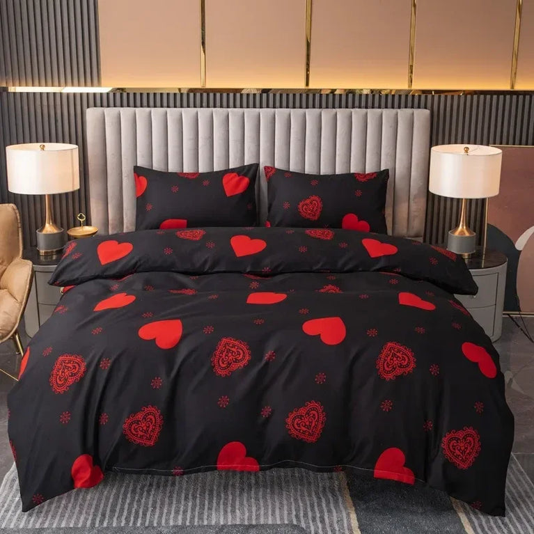 3-Piece Printed Brushed Duvet Cover Set | Soft & Breathable Bedding Collection