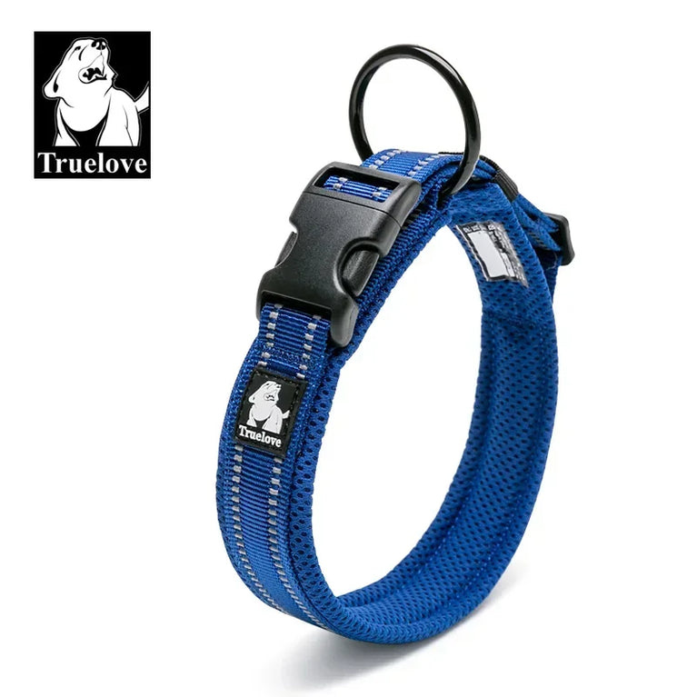 Adjustable Mesh Padded Dog Collar 3M Reflective Nylon Heavy Duty Proof