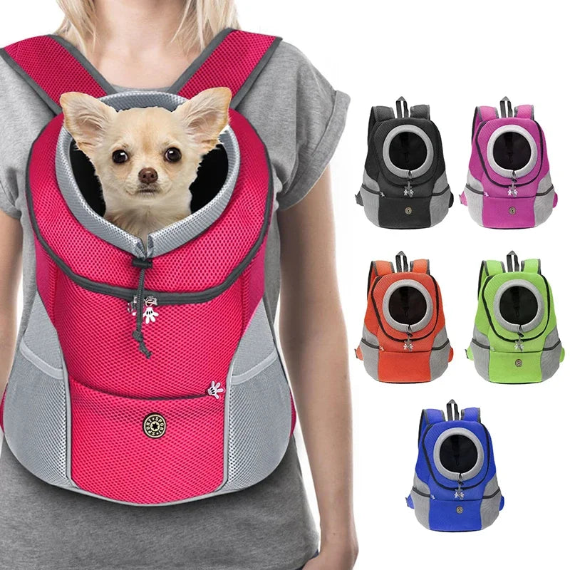 New Dog Pet Backpack Carrier Travel Bag Front Pack Breathable Adjustable Safety Outdoor