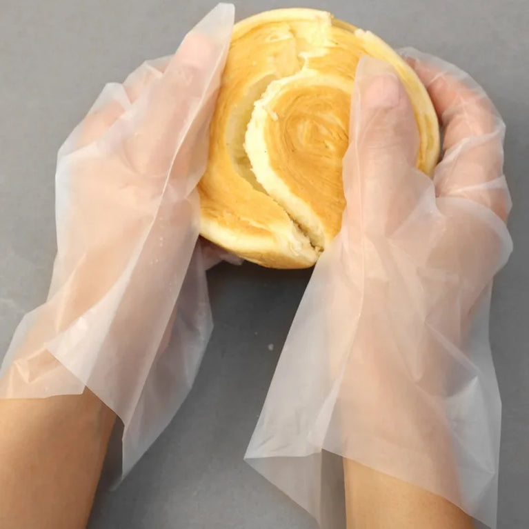 Disposable Gloves Transparent Kitchen Food Prep BBQ Gloves 60PCS Box