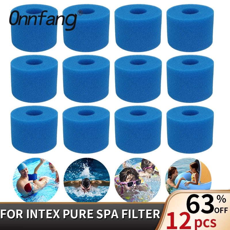 Reusable Pool Filter Sponge | Washable Foam Cartridge Replacement for Intex S1