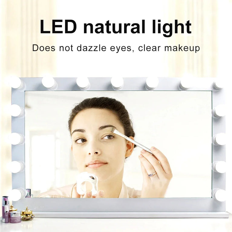 LED Hollywood Vanity Mirror Lights | Professional Detachable USB Makeup Lamps