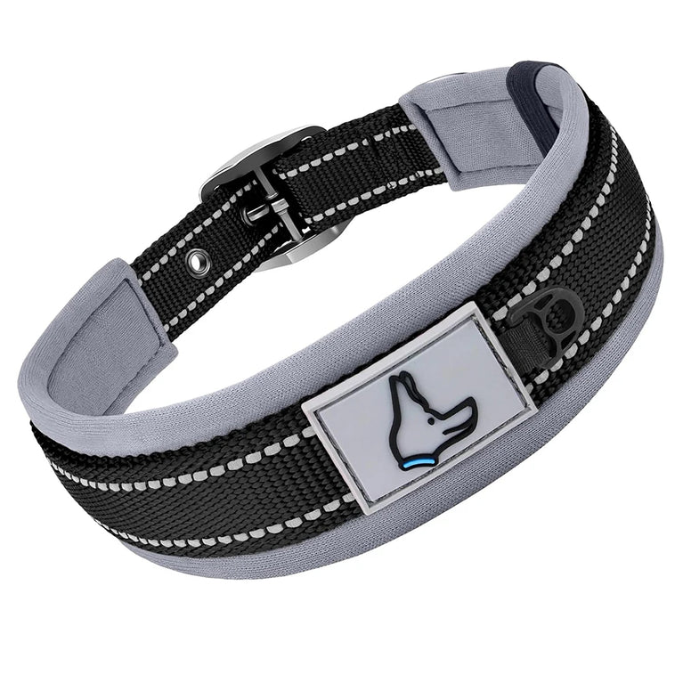 Padded Dog Collars Reflective Adjustable Heavy Duty Nylon Wide