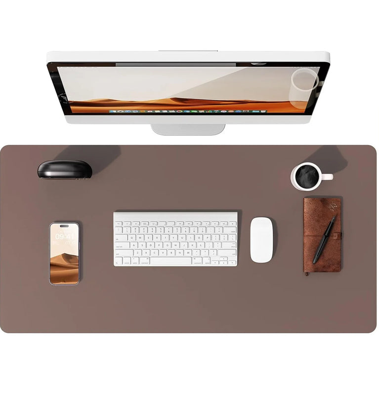 Professional Leather Desk Pad | Large Non-Slip Mouse Pad & Desk Protector