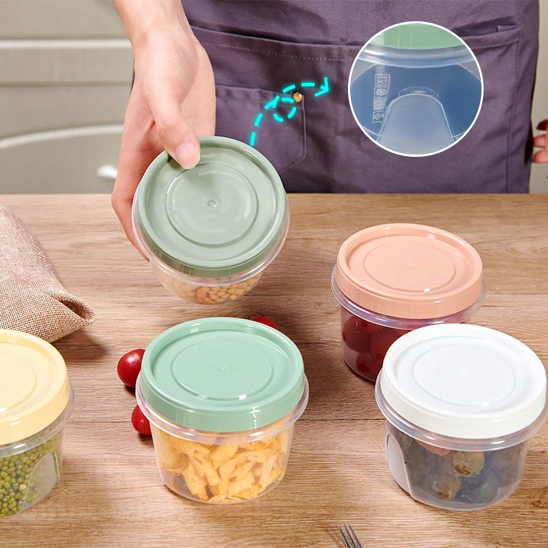 8 Pcs 500ml Food Storage Containers for Refrigerator Organization