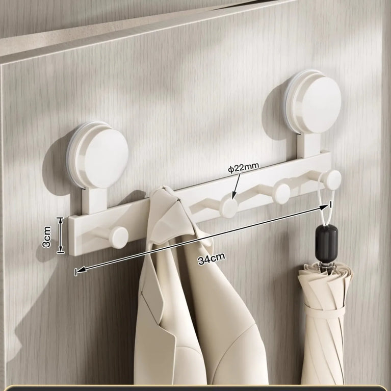 Suction Cup No Drilling Wall Mounted Hooks Rack Kitchen Storage Row Hook Holder Bathroom Towel Robe Coat Hangers Adhesive Hooks