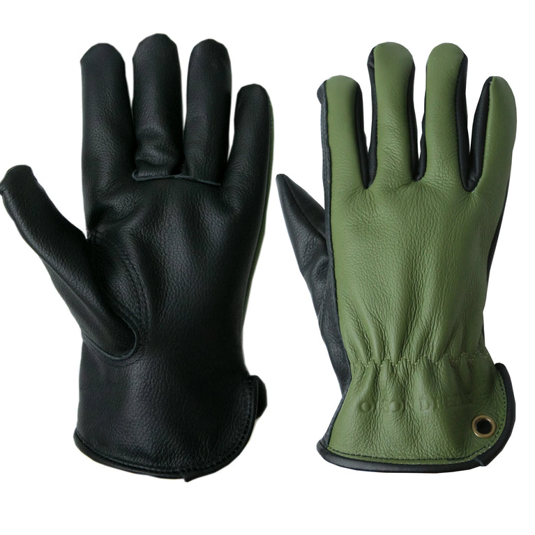 Heavy Duty Cowhide Leather Gardening Gloves Thorn Resistant Work