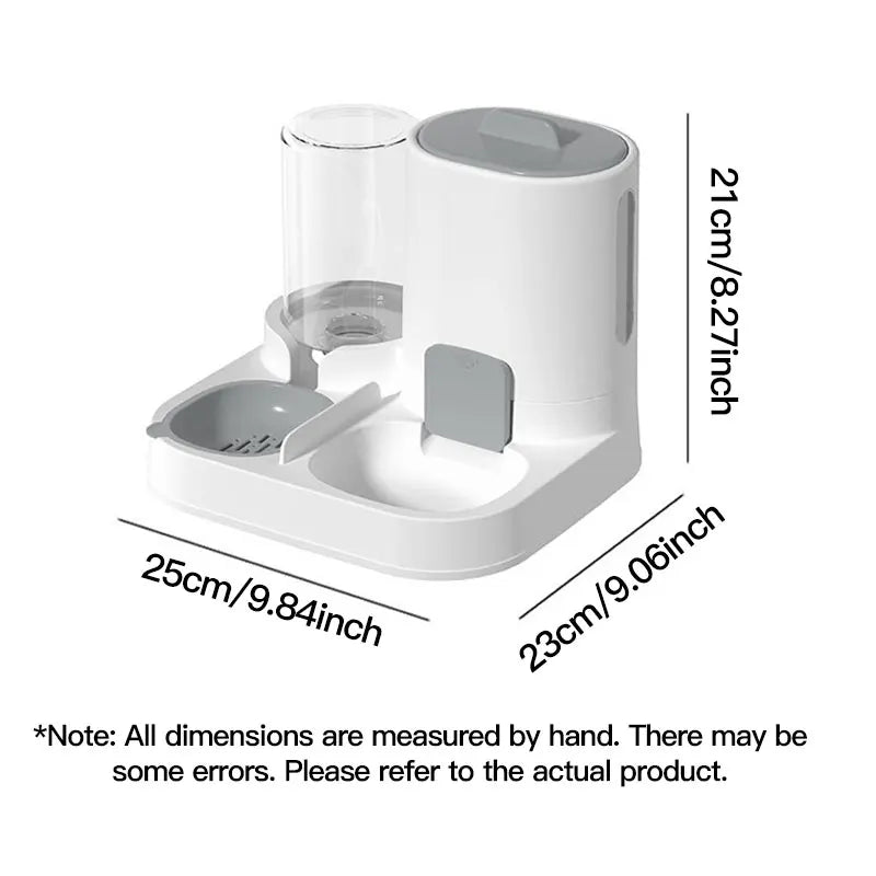 1-Pack Automatic Gravity Fed Cat Water Dispenser And Feeder Spill Proof Large Capacity One Piece Design