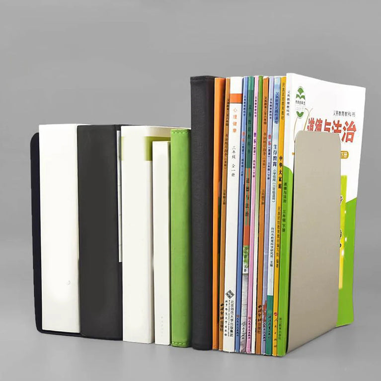 Simple Metal Bookends | 2-Piece Heavy-Duty Non-Slip Desktop Organiser