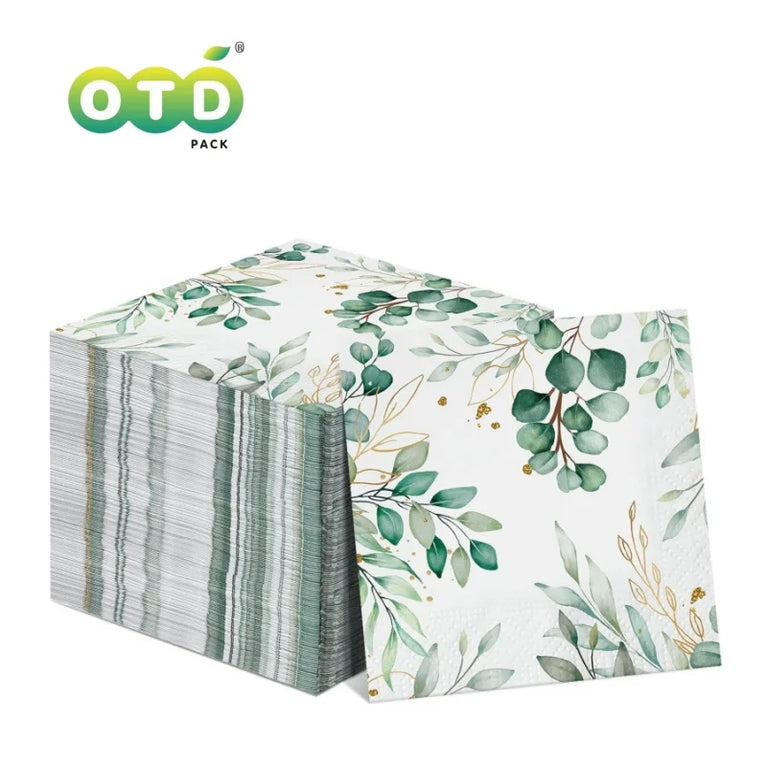Eucalyptus Disposable Paper Napkins Soft Absorbent Party Towels