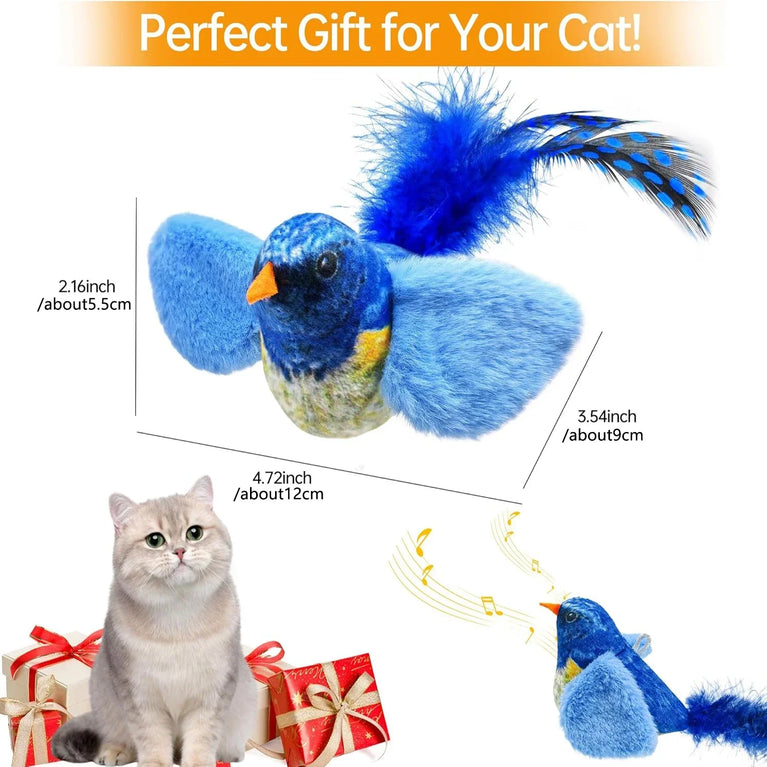 Interactive Bird Cat Toy with Chirping Sound & Self Play Fun