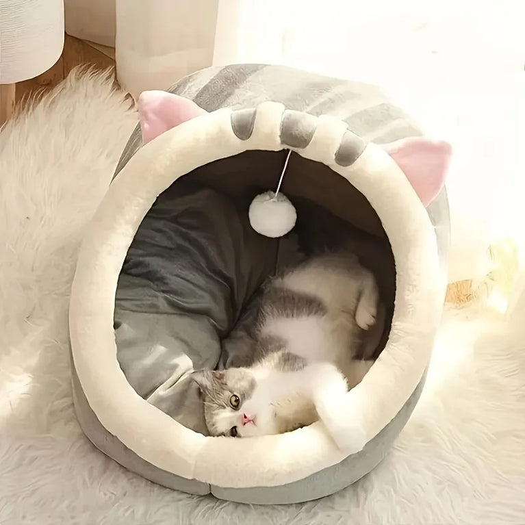 Soft Cozy Cat House Bed Tent Warm Deep Sleep Comfort Nest