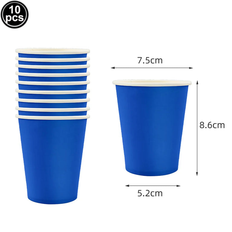 Solid Red and Dark Blue Theme Birthday Party Disposable Tableware Set
