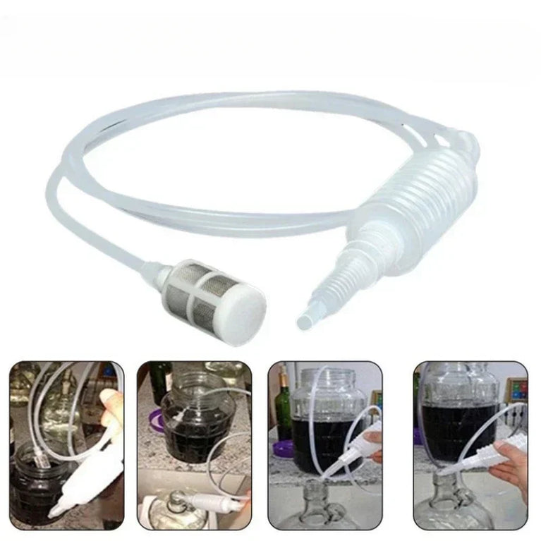 Semi-Automatic Home Brew Siphon & Liquid Filter | 1.9M Manual Extraction Kit