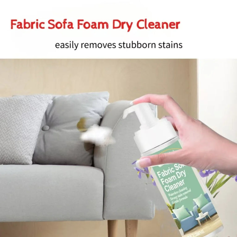 Fabric Sofa Foam Dry Cleaner | Water-Free Multi-Functional Stain Remover