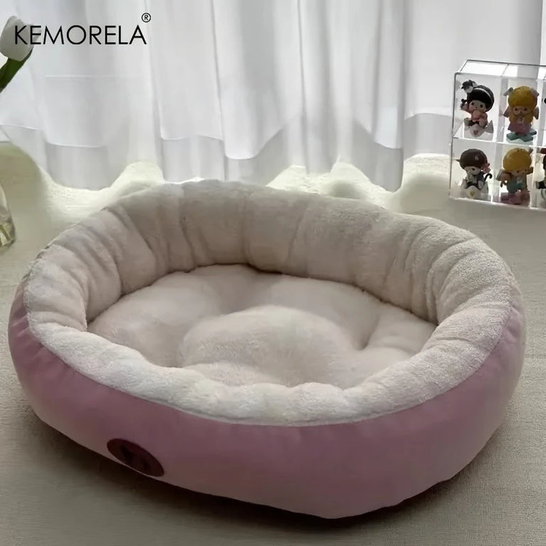 Cozy Oval Snuggle Pet Bed Cat Heating Pad Cooling Cat Bed