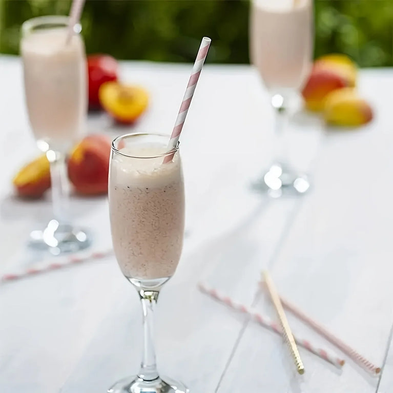 25/50PCS Biodegradable Paper Straws Set for Juices Cocktails Smoothies