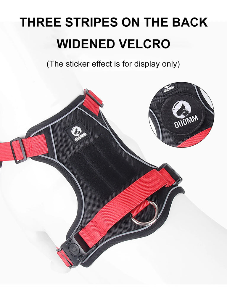 Reflective Tactical Dog Harness Vest Waterproof Oxford Durable Adjustable Large Dog Harness