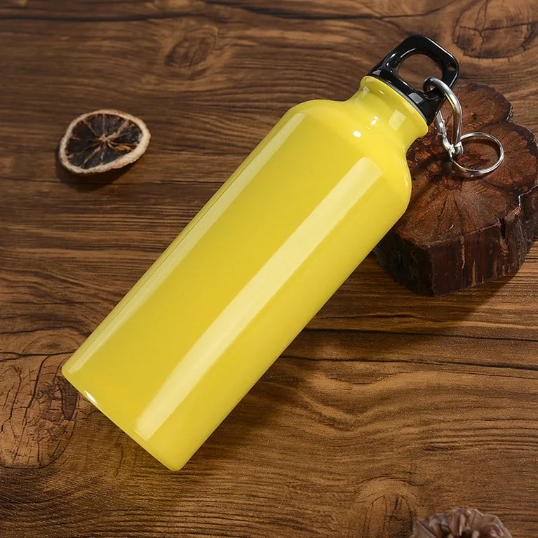 500ml Aluminum Sports Mountaineering Water Bottle Lightweight Hook Lid Outdoor Climbing Flask Kettle