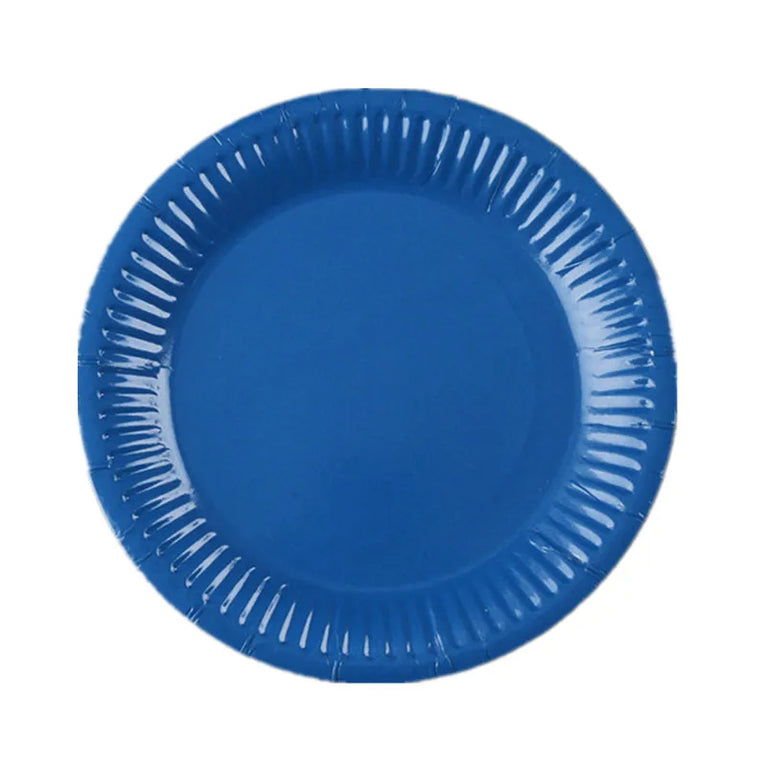 Solid Color Disposable Tableware Set Plates Cups Party Wedding Decoration Kit