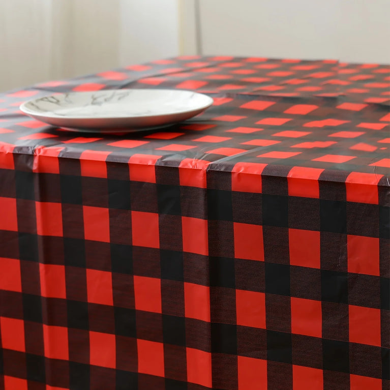 Waterproof Disposable Lattice Party Tablecloth for Rectangle Tables