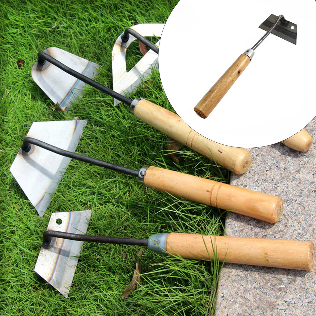 Dual-Purpose Hardened Weeding Hoe | Carbon Steel Gardening Hook