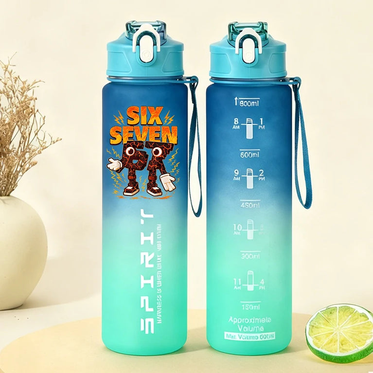 800ML Anime Frosted Sports Waterbottle Gym Outdoor Fitness Drinking Cup