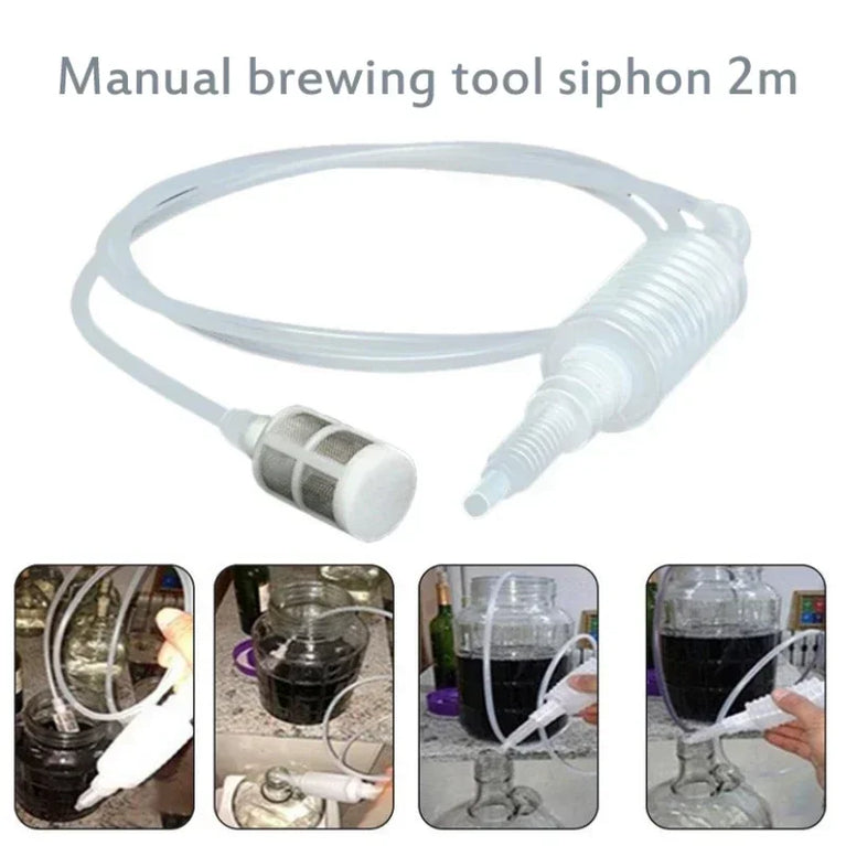 Semi-Automatic Home Brew Siphon & Liquid Filter | 1.9M Manual Extraction Kit