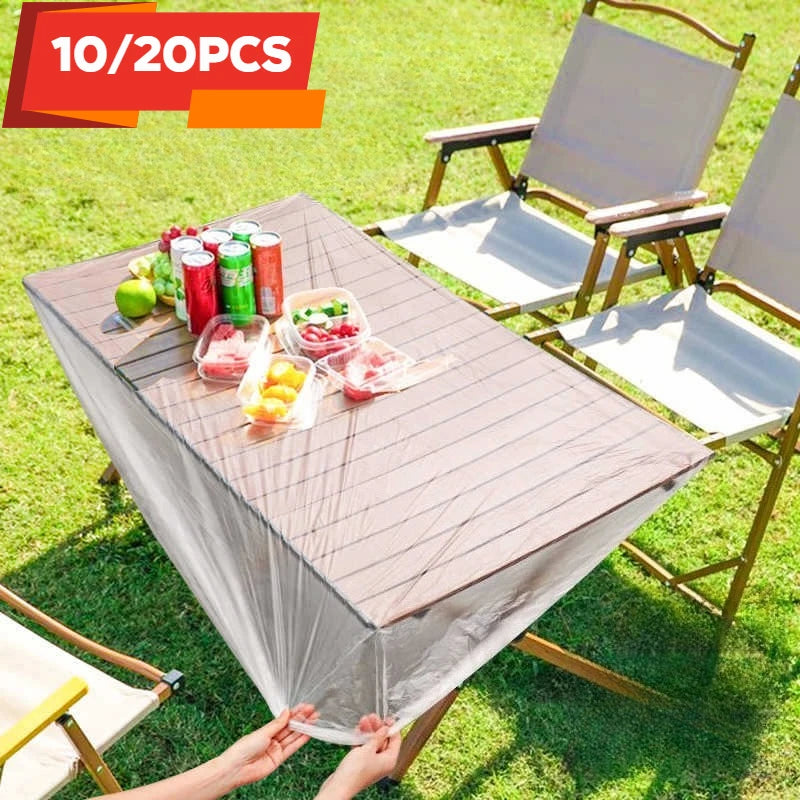 10/20PCS Disposable Table Covers Camping Table Cover Party Waterproof