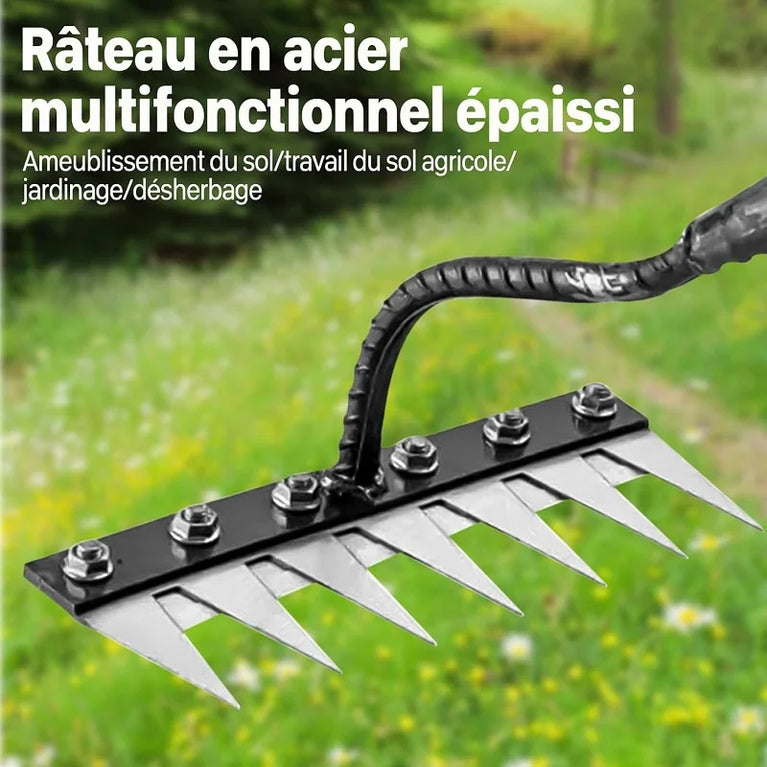 Heavy Duty Garden Weeding Rake Shovel Tool for Soil and Digging
