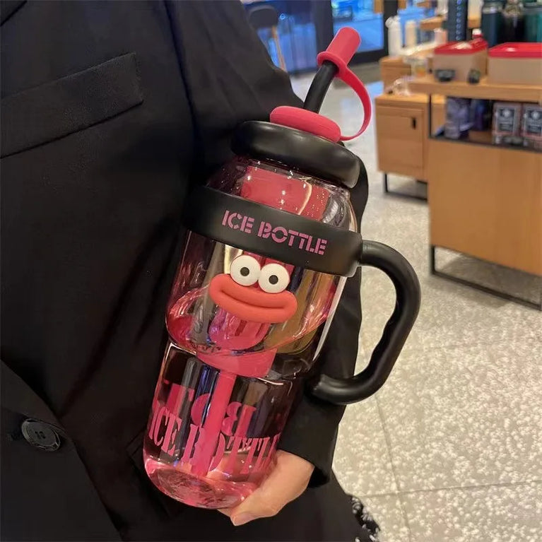 Cute Large Capacity Waterbottle With Straw Leak Proof Tumbler