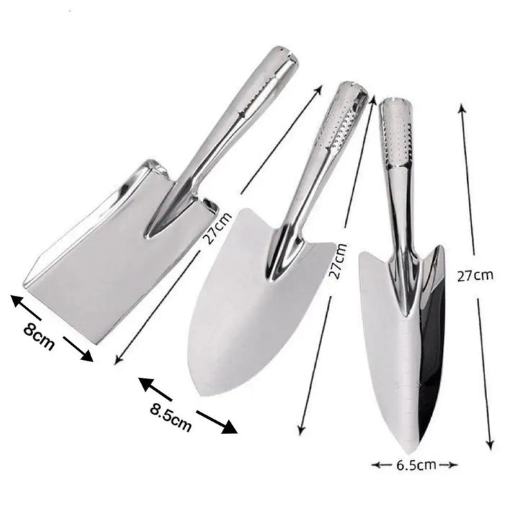 Full Stainless Steel Gardening Tool Set for Digging Planting and Soil Work