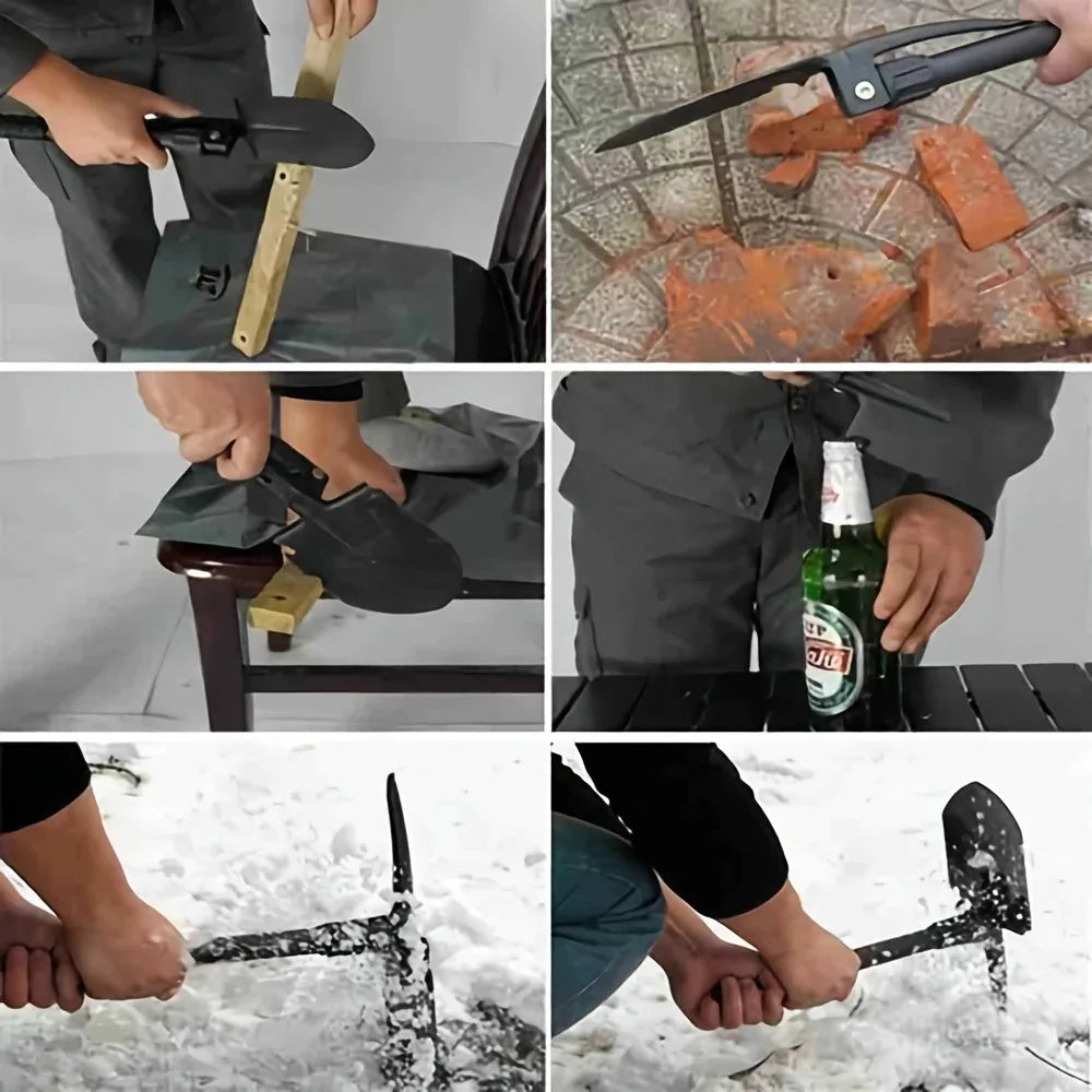 Multifunctional Folding Shovel for Camping Garden and Outdoor Use