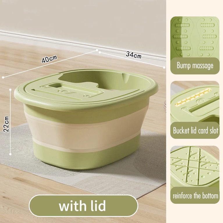 Portable Foldable Foot Bath Tub | Space-Saving Adult Foot Soak & Massage Basin