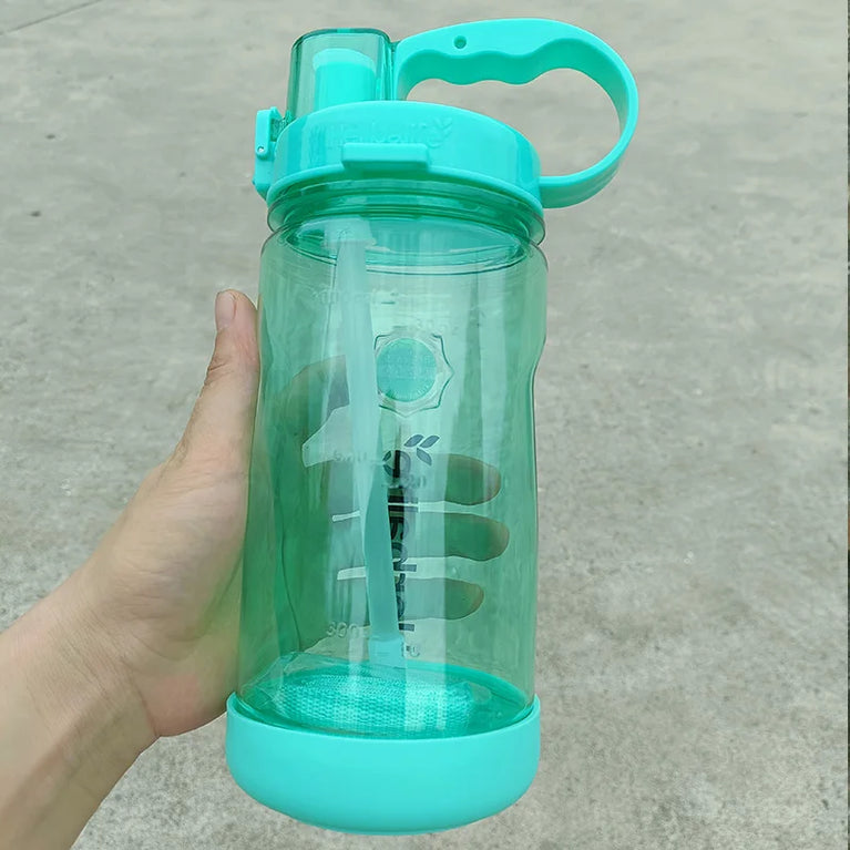 1000ML Straw Sports Waterbottle Tritan Gym Hiking Fitness Bottle